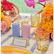 4 Piece Bubble Pillar Soy-Blend Candle Set